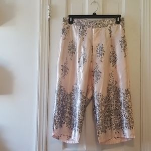 Ashley Nell Tipton floral satiny trousers 14